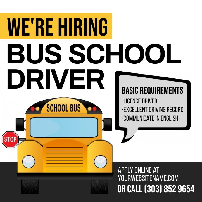 School Bus Driver opening